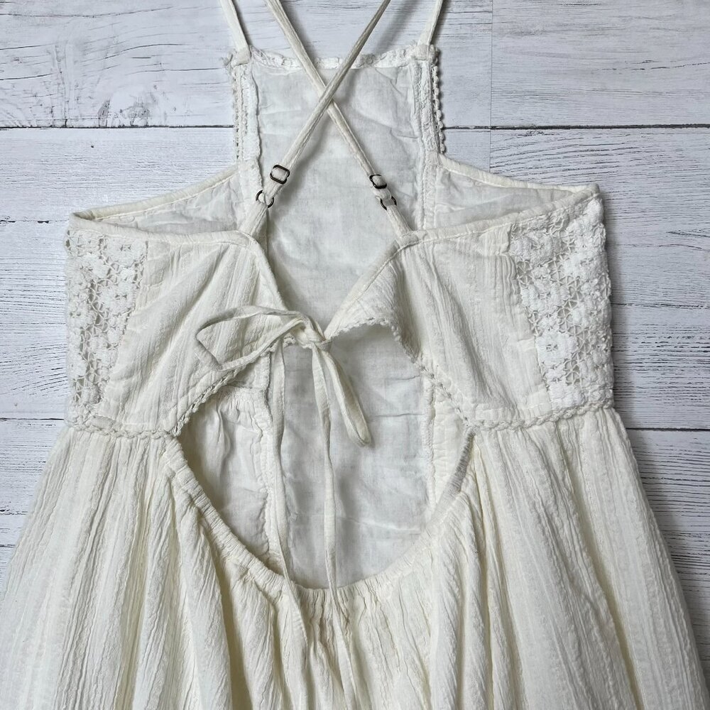 O'Neill Dress Womens Size Medium Ivory Shelby Gauzy Embroidered Babydoll Summer - Picture 11 of 16